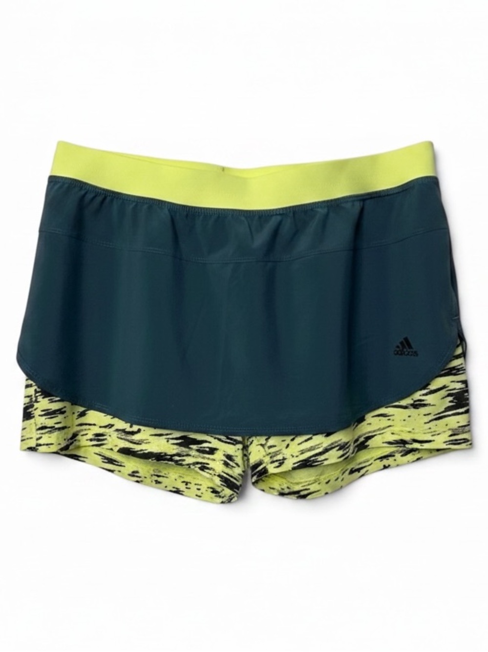 Adidas Climalite Teal and Yellow 2 in 1 Athletic Skort Size XL